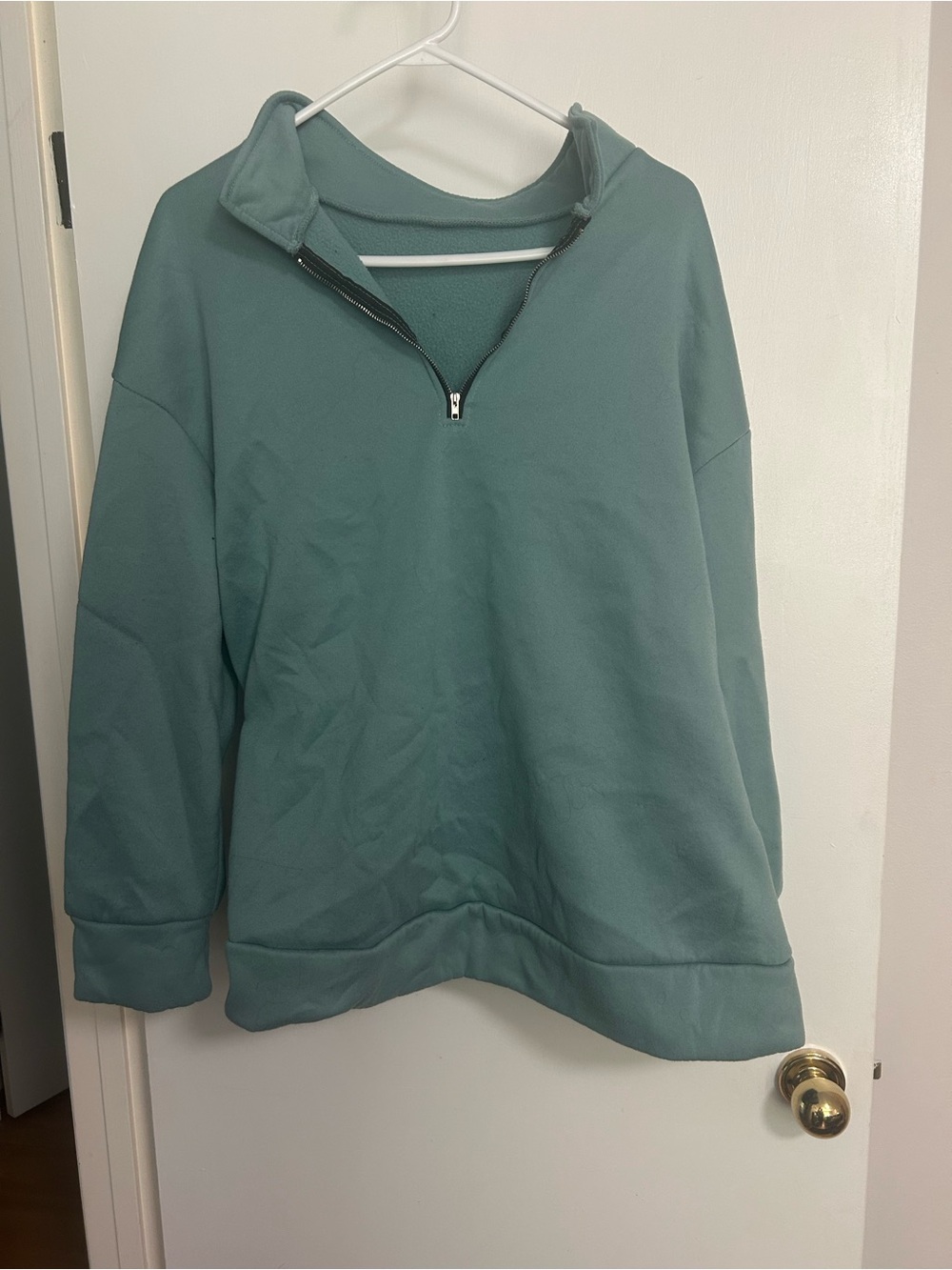 Women’s Half-Zip Fleece Pullover Sweatshirt - Sage Green